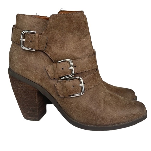 Dolce Vita Colten Brown Buckle Stacked Heeled Boots 7 - Picture 15 of 15